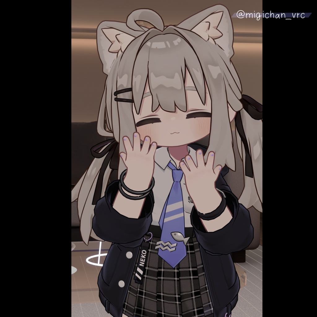 くろねこさん専用 😺くろねこJK制服 + Eye Texture セット [Mamefriends] - くるる