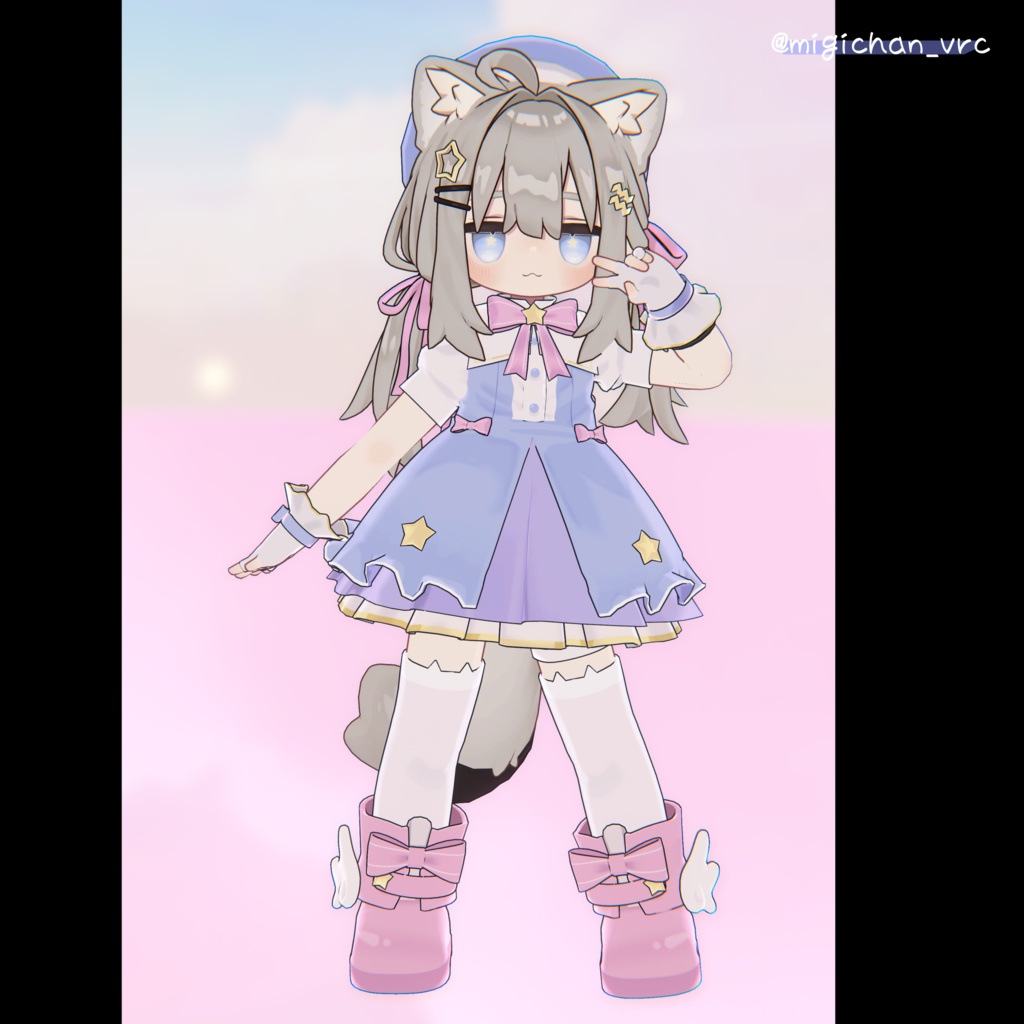 🌙 月と星の魔法少女🌟 衣装 + Eye Texture セット [Mamefriends