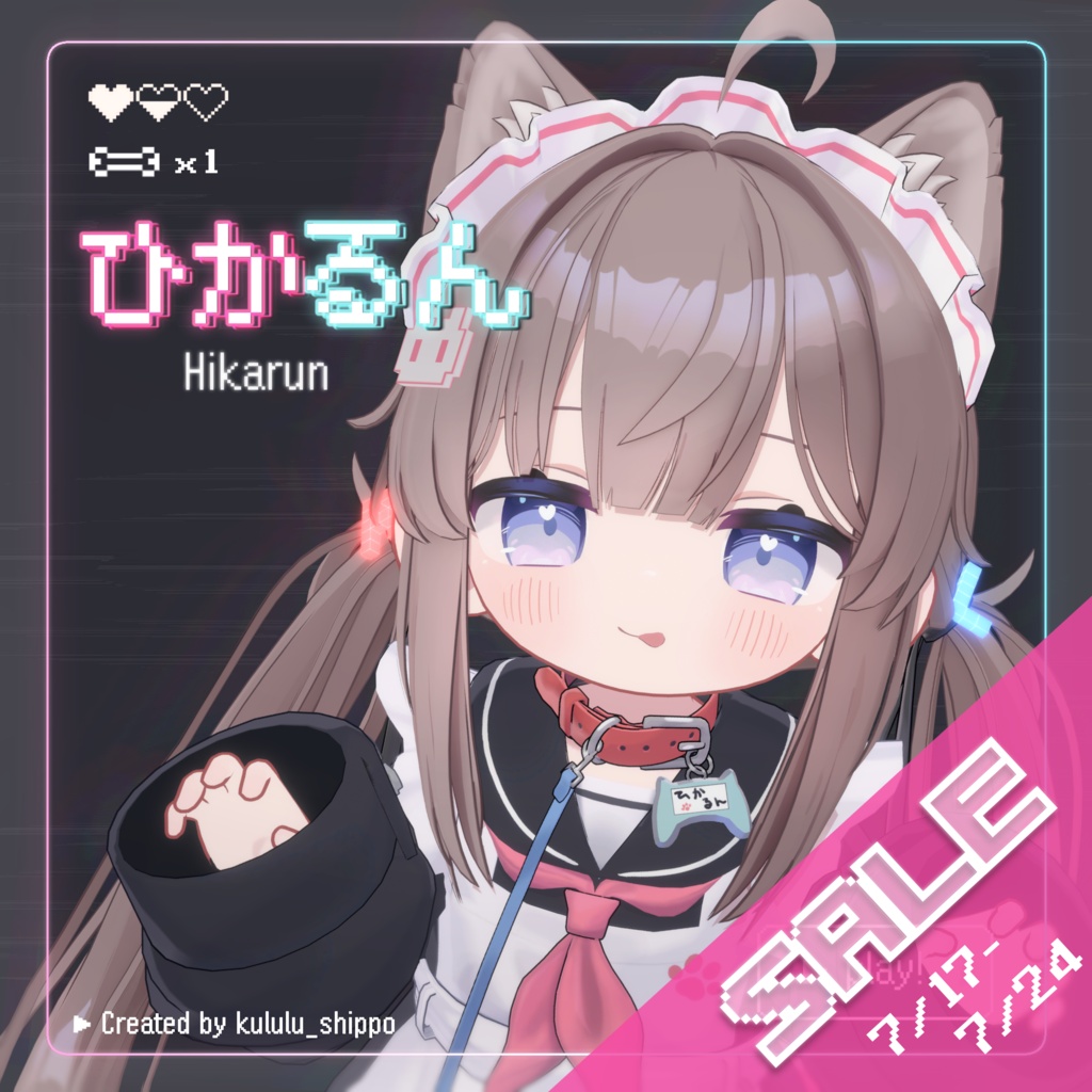 【Half Anniversary Sale】オリジナル 3Dモデル『ひかるん - Hikarun -』 v1.3