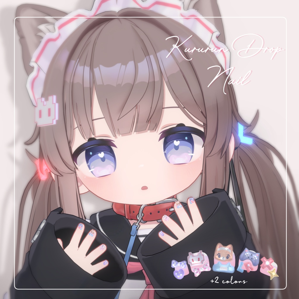 【無料Free】くるるんドロップ ネイル 🎀【ひかるん】