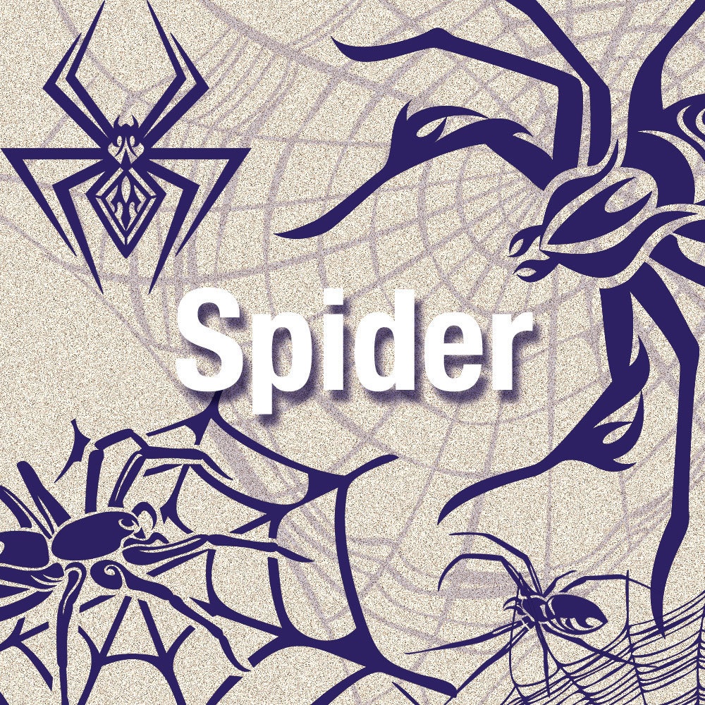 トライバル　スパイダー（蜘蛛）　透過イラスト9点 pngデータ