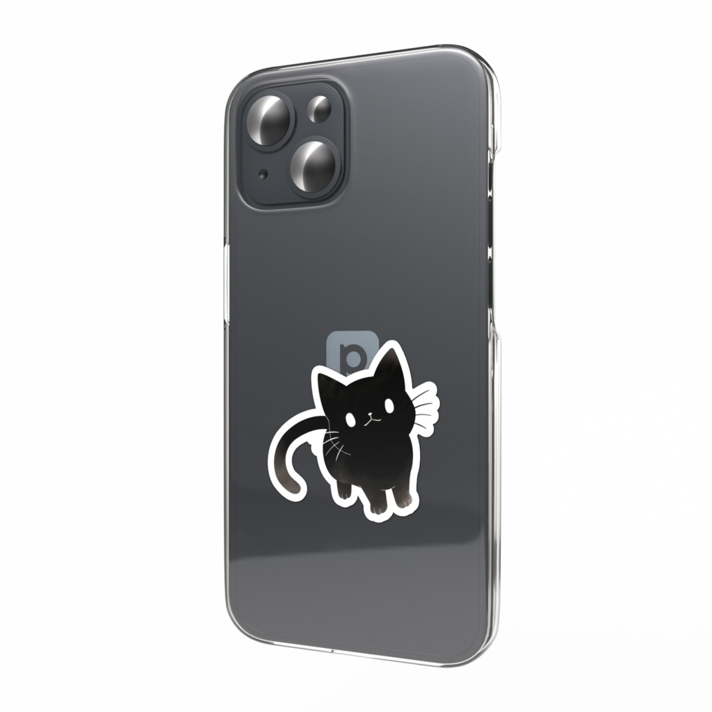 黒猫ジェミちゃんのきゅるん顔ステッカー