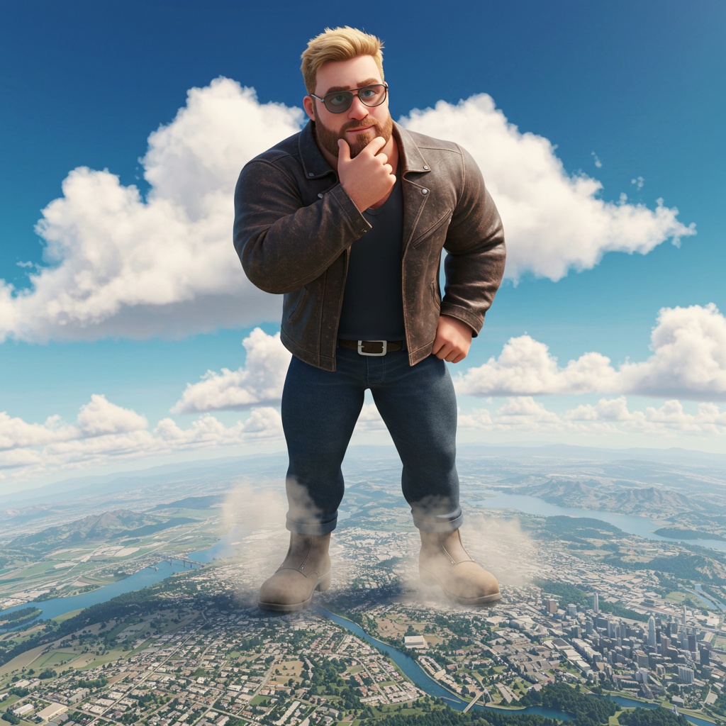 Dad's punishment for his delinquent giant son