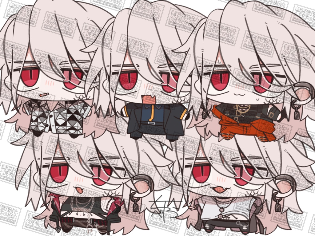 しおんのちいさなシール　5種