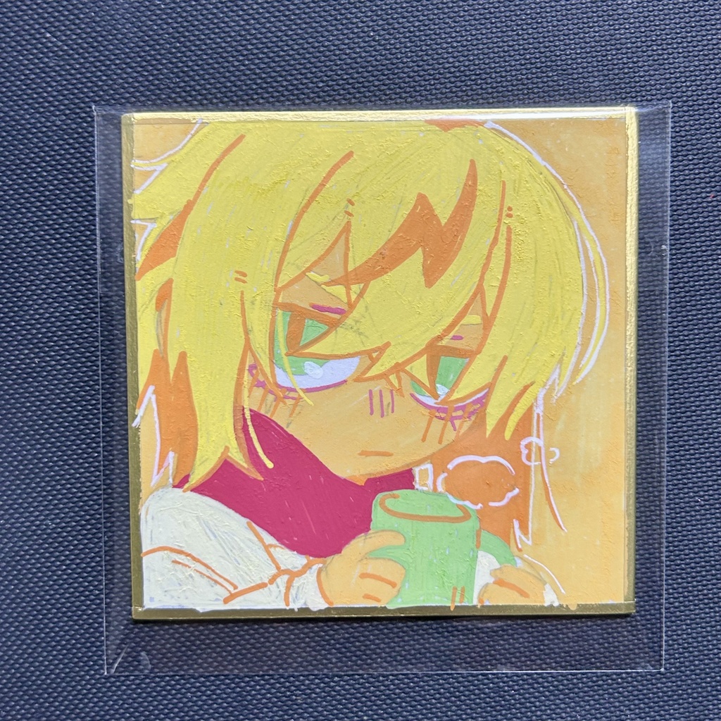 黄色っぽいみこしば色紙