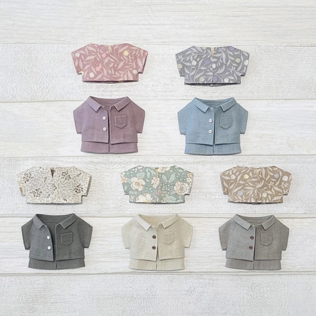【再販】ぬい服 リネンシャツ セットアップ