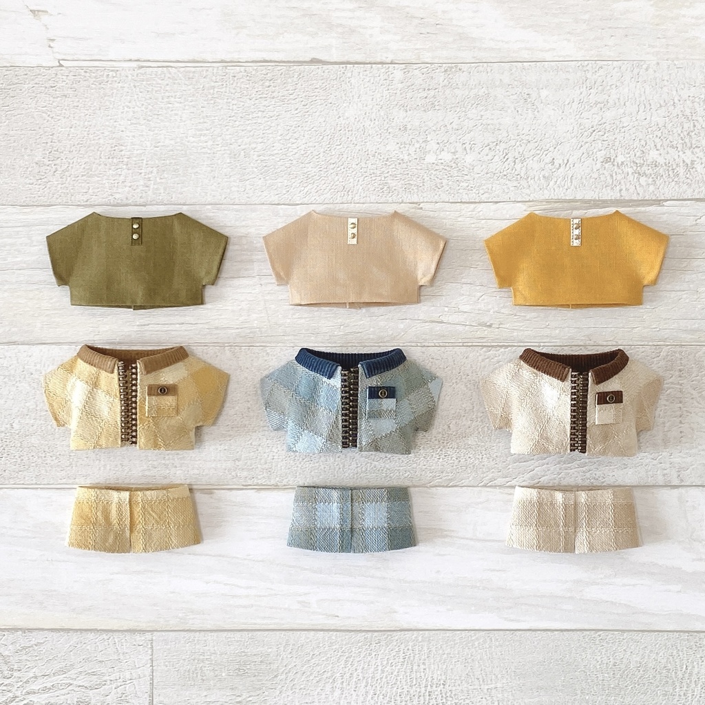 ぬい服 先染ジャケットセット ミニブロック