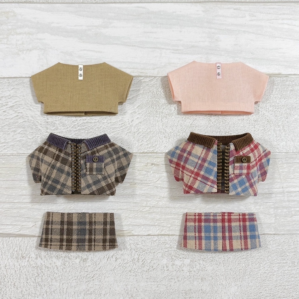 ぬい服 先染ジャケットセット チェック柄2