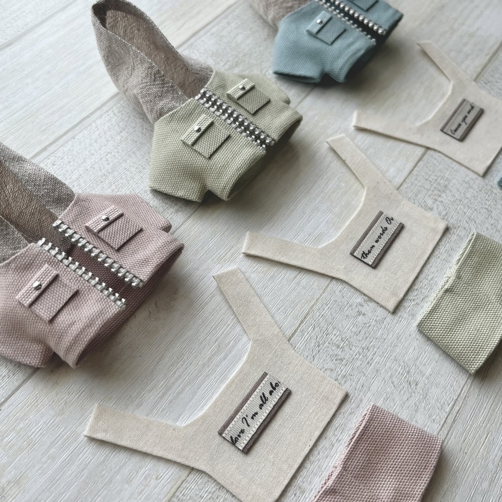 ぬい服 くすみパーカーセット パステル