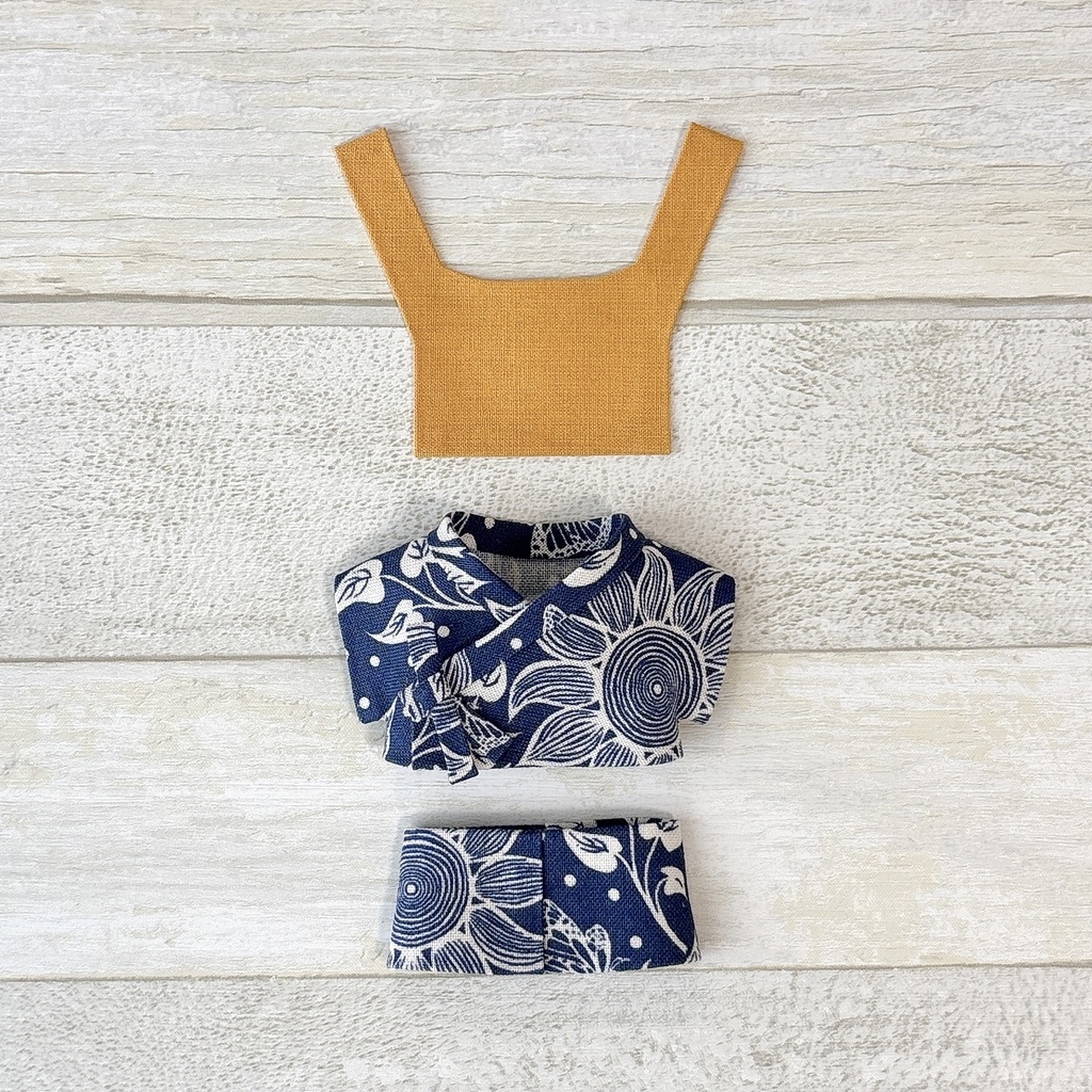 ぬい服 甚平セット ひまわり