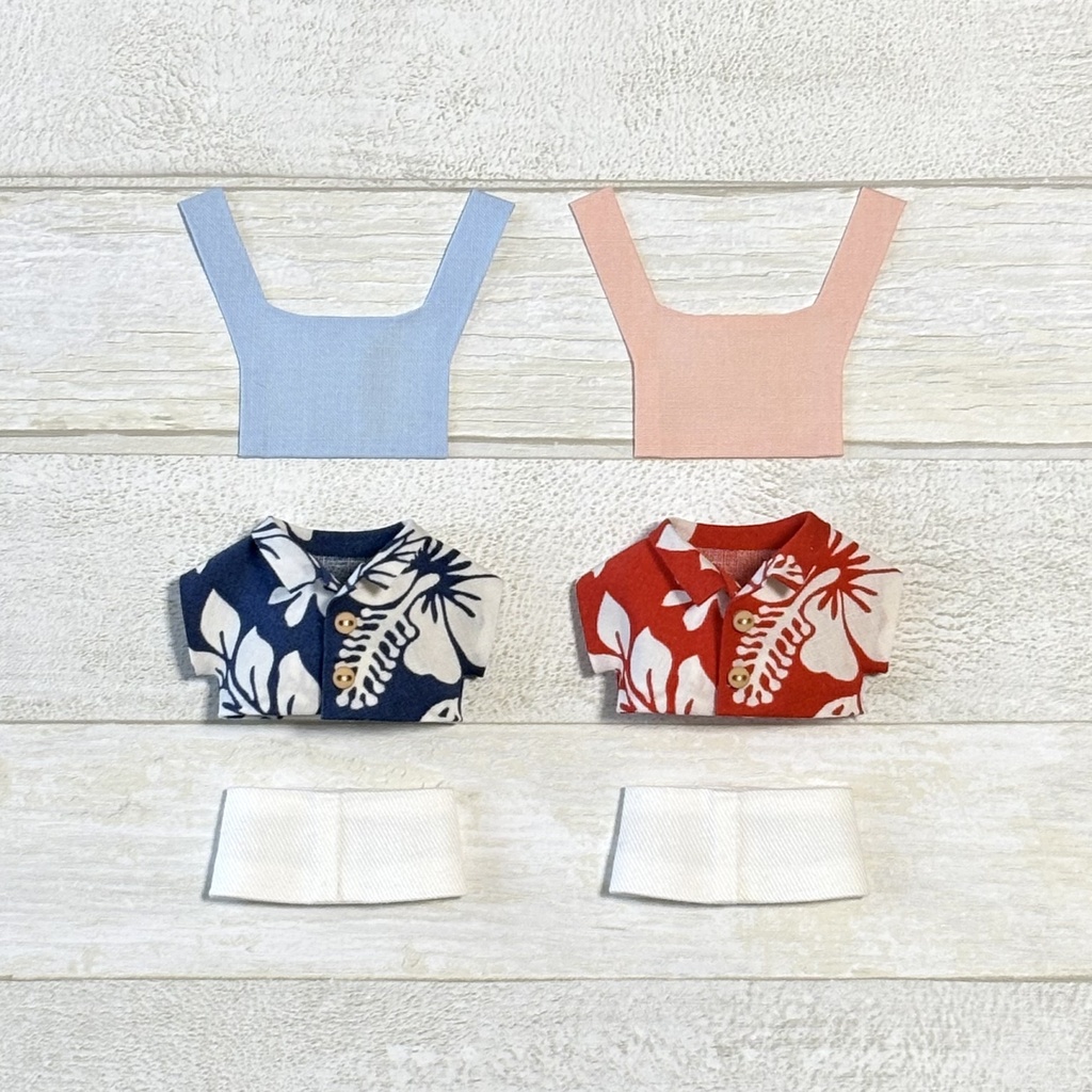 【再販】ぬい服 アロハセット 25a