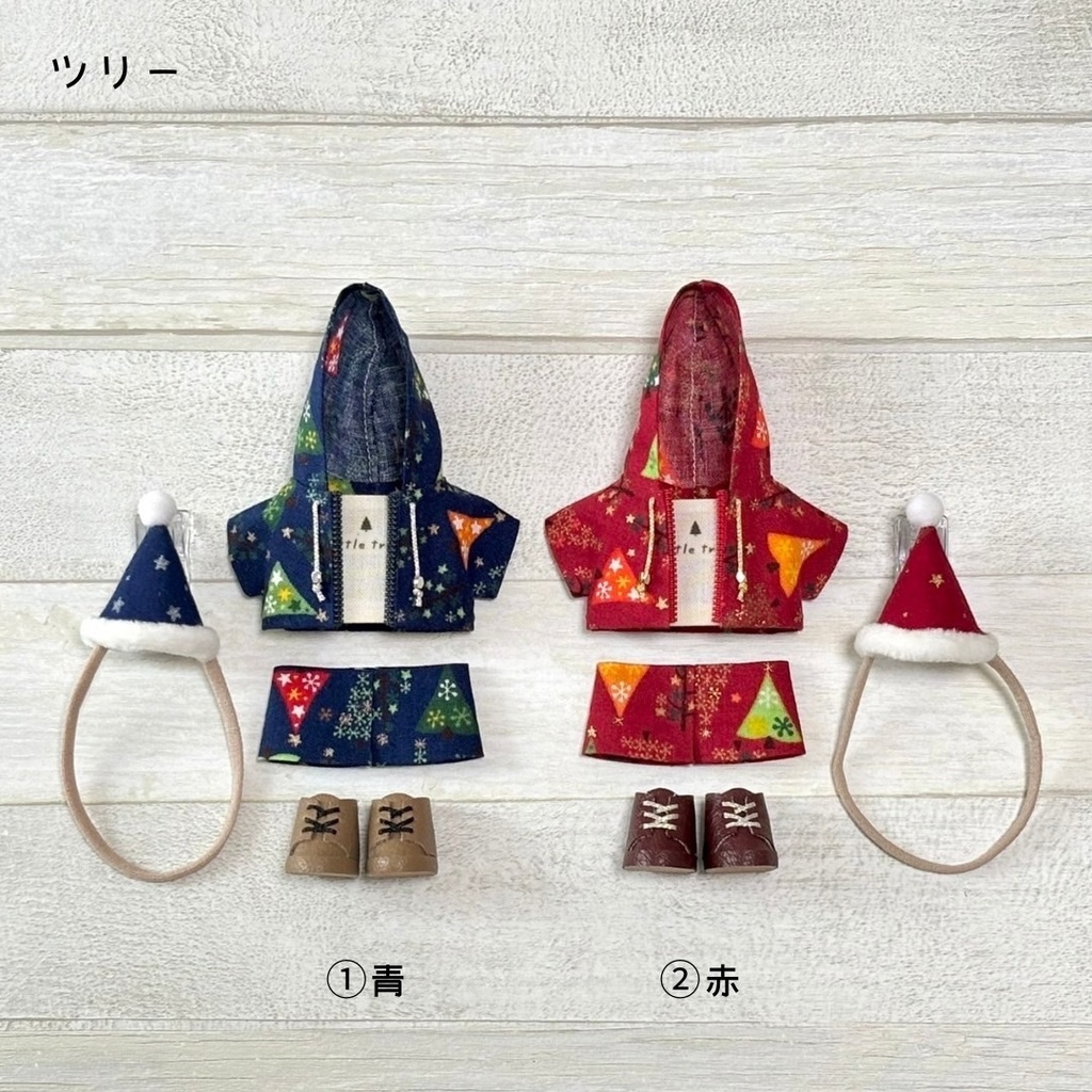 ぬい服 クリスマスパーカーSET 2025