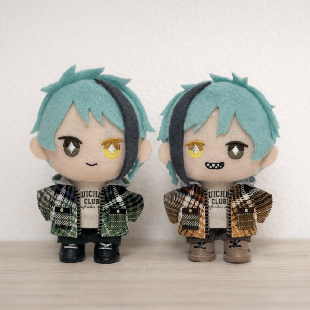 ぬい服 コーデュロイパーカーセット チェック