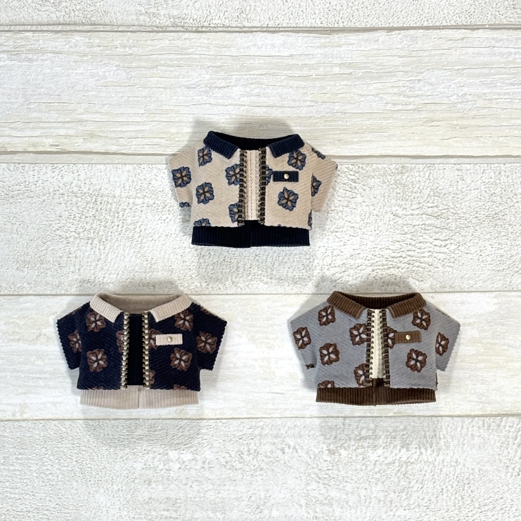 ぬい服 コーデュロイジャケットセット レトロ