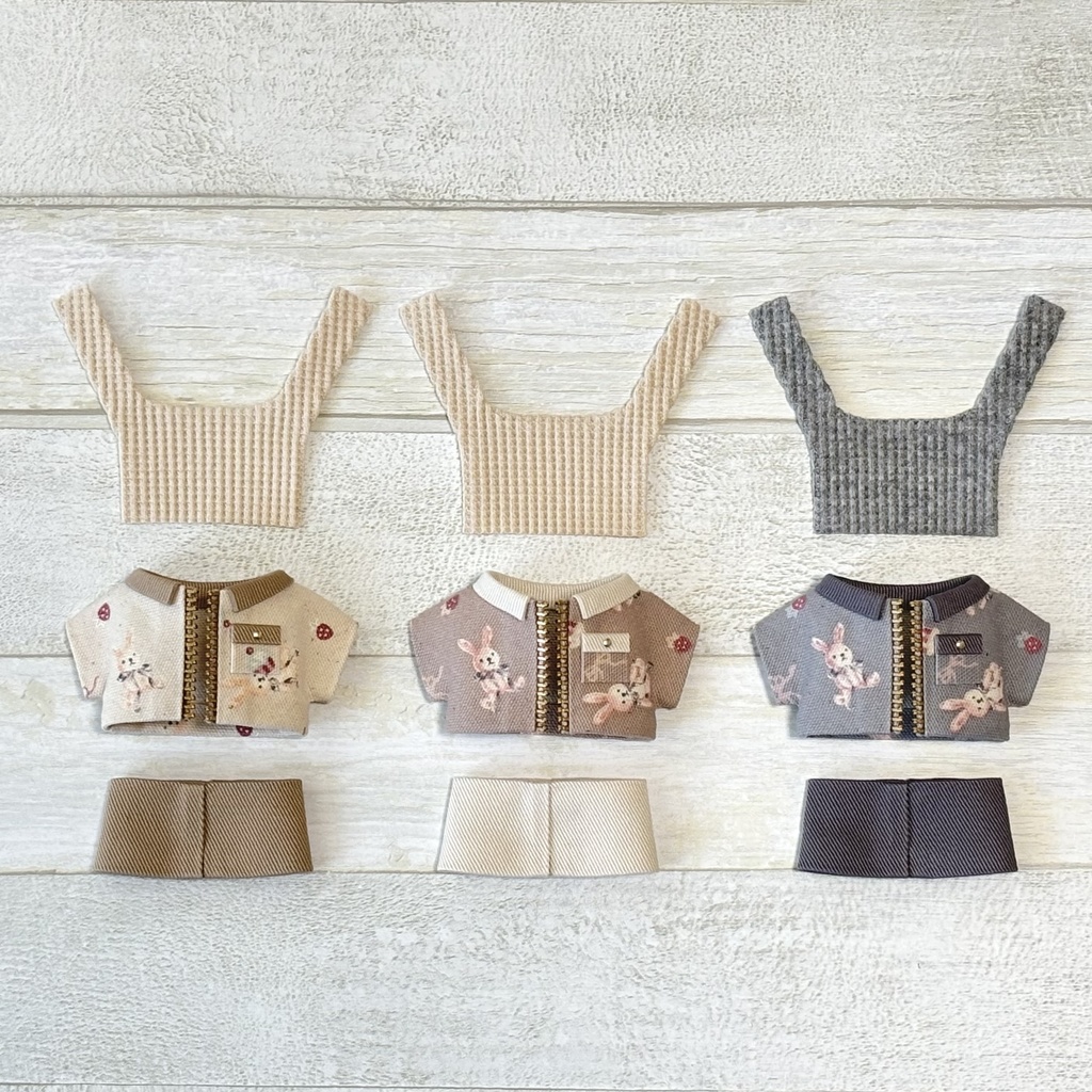 ぬい服 ブルゾンジャケットセット うさぎ