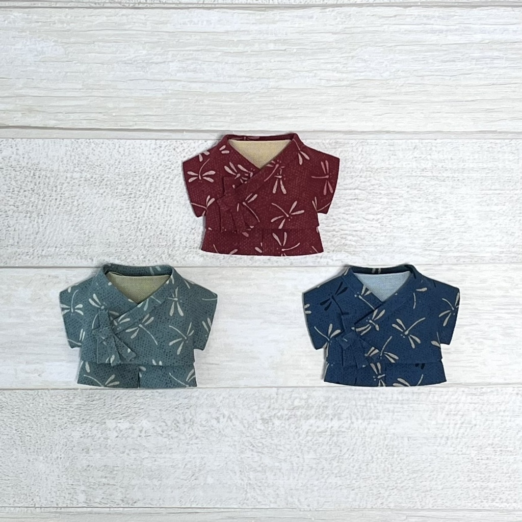 【再販】ぬい服 甚平セット とんぼ