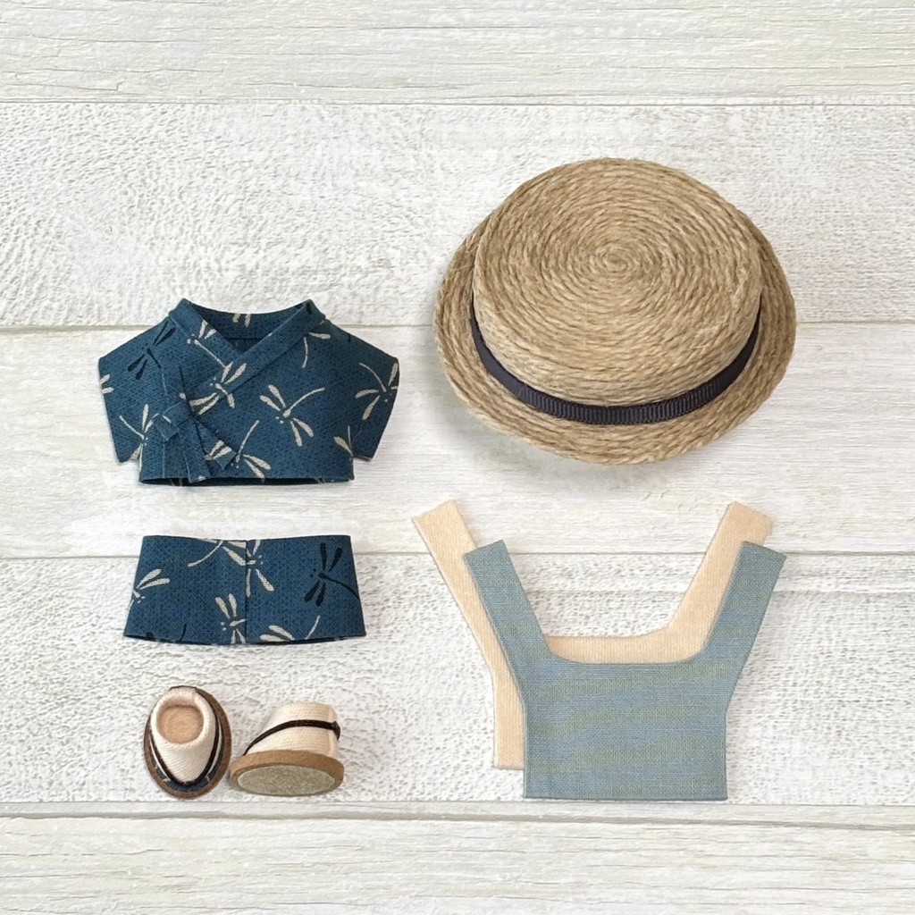 【再販】ぬい服 甚平セット とんぼ