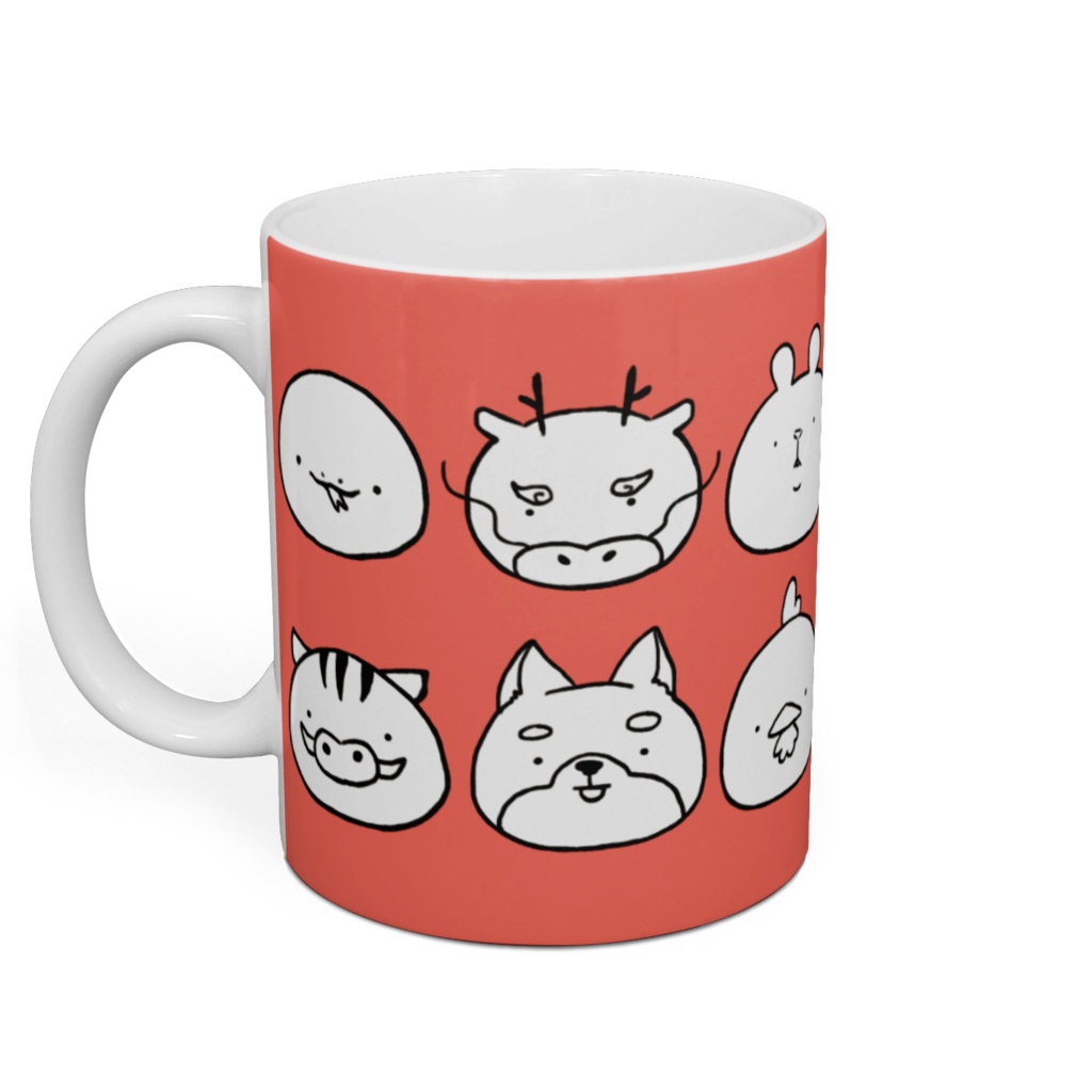 マグカップ 十二支(ピンク、紺)