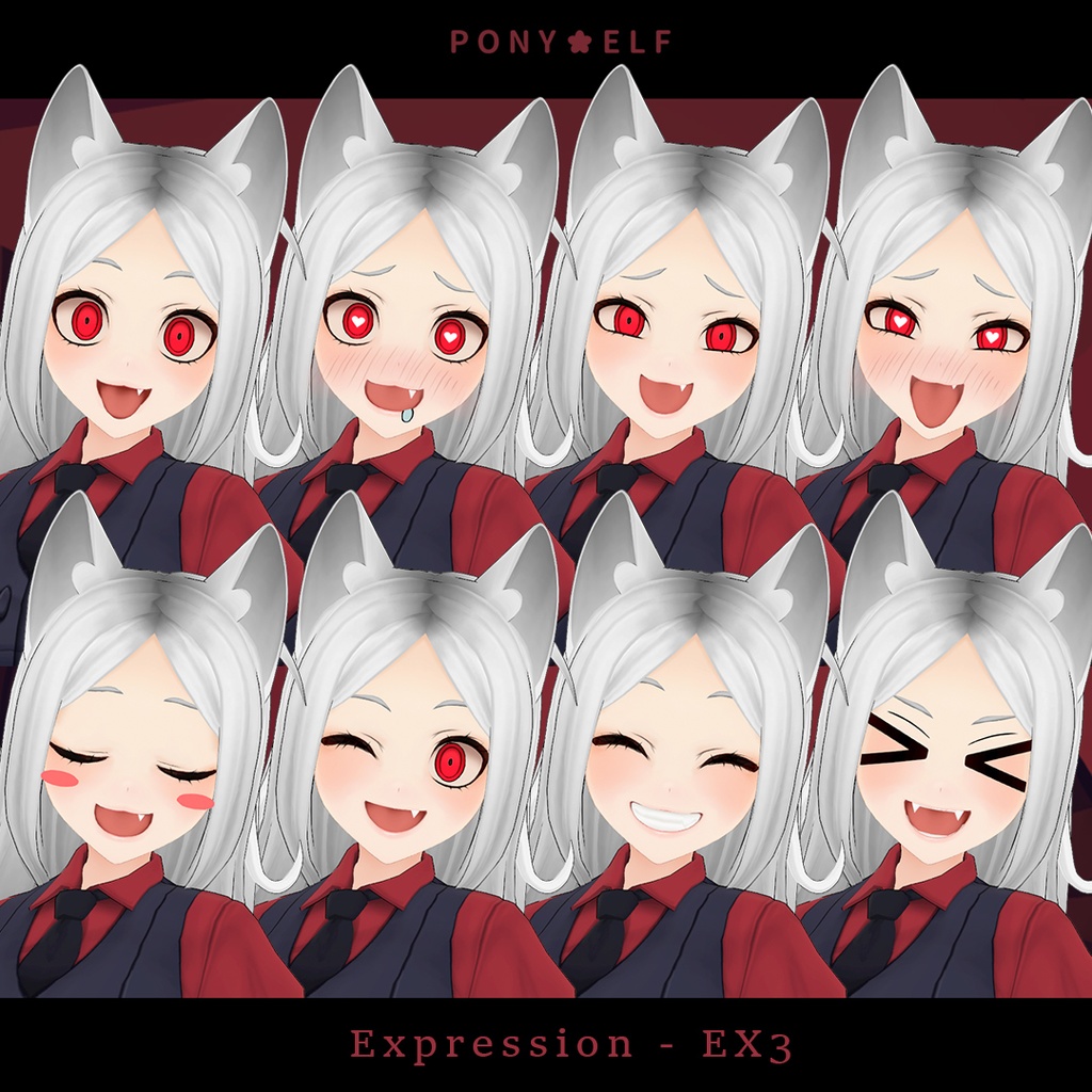 【VRMモデル】 Helltaker Cerberus Ver. 1.5.1 (ケルベロス / 賽伯洛斯)