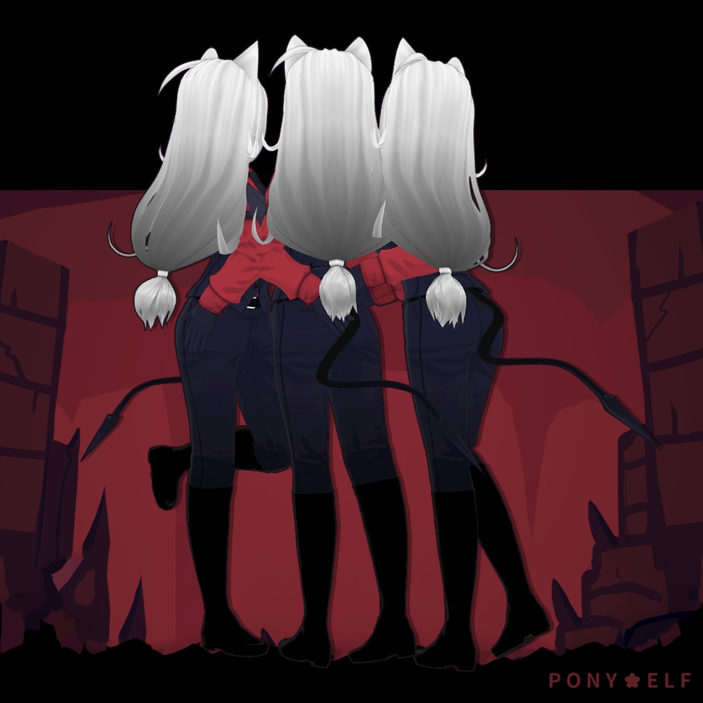 【VRMモデル】 Helltaker Cerberus Ver. 1.5.1 (ケルベロス / 賽伯洛斯)