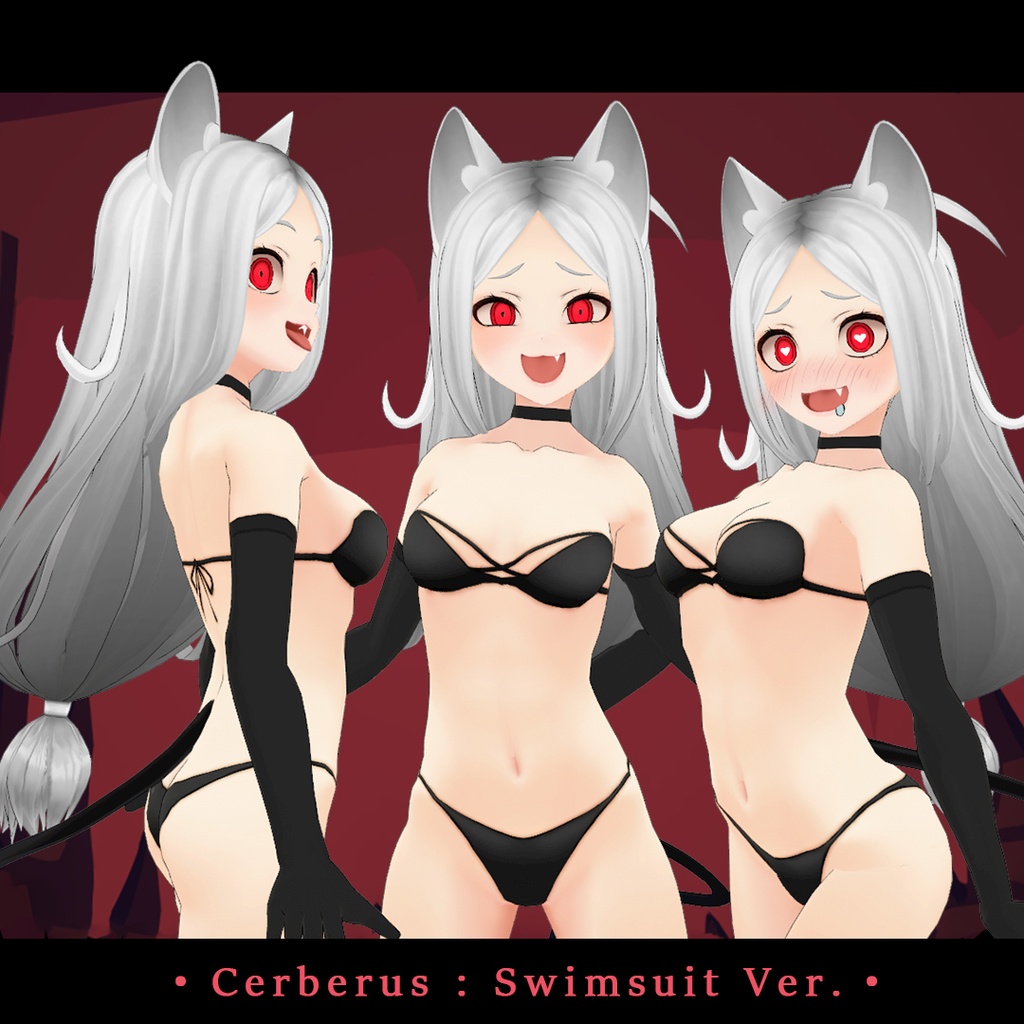 【VRMモデル】 Helltaker Cerberus Ver. 1.5.1 (ケルベロス / 賽伯洛斯)