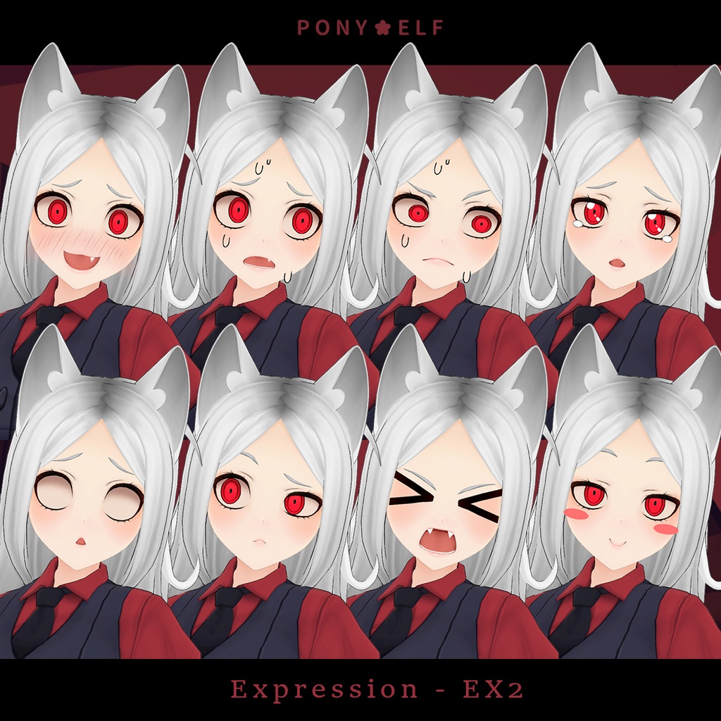 【VRMモデル】 Helltaker Cerberus Ver. 1.5.1 (ケルベロス / 賽伯洛斯)