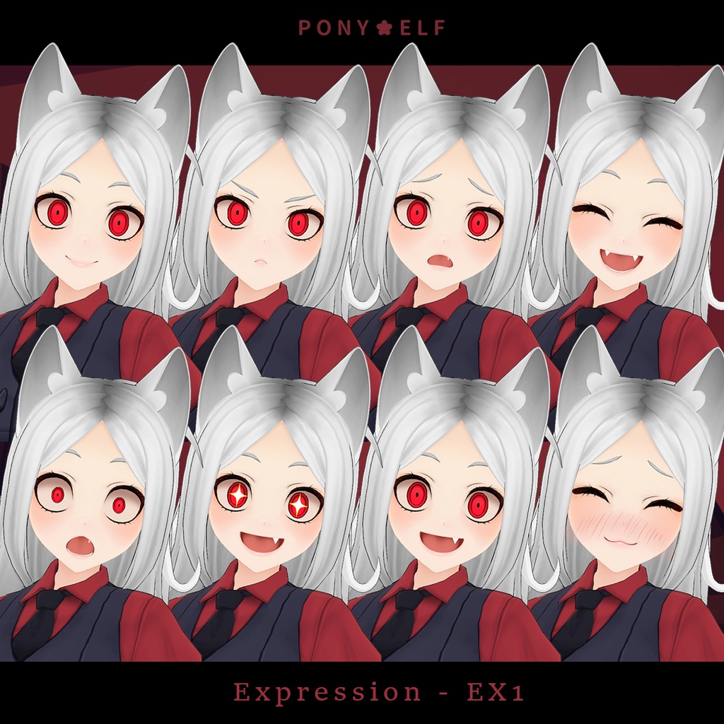 【VRMモデル】 Helltaker Cerberus Ver. 1.5.1 (ケルベロス / 賽伯洛斯)