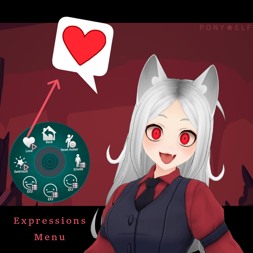 【VRMモデル】 Helltaker Cerberus Ver. 1.5.1 (ケルベロス / 賽伯洛斯)