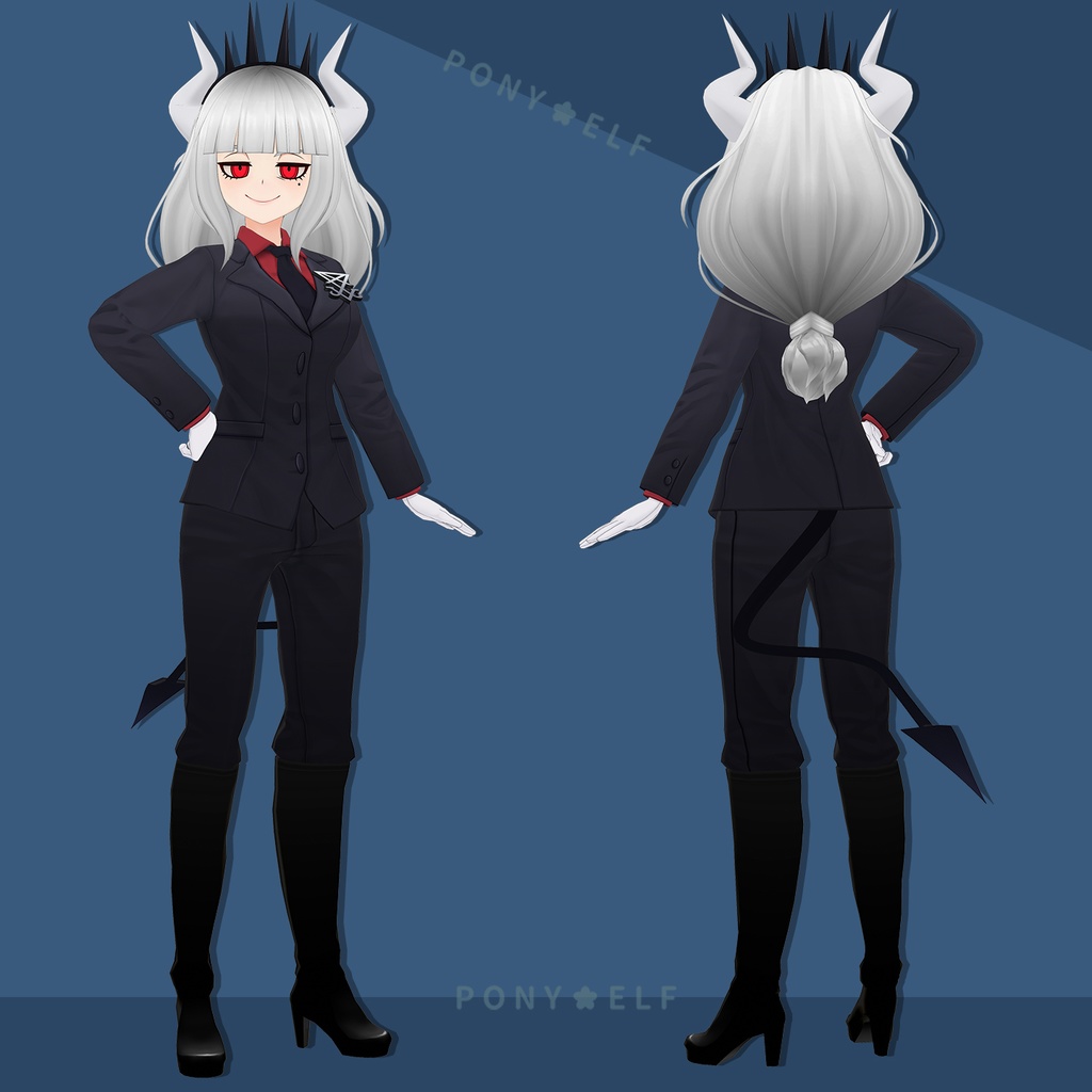 【VRMモデル】 Helltaker Lucifer Ver. 1.5.3 (ルシファー / 路西法)