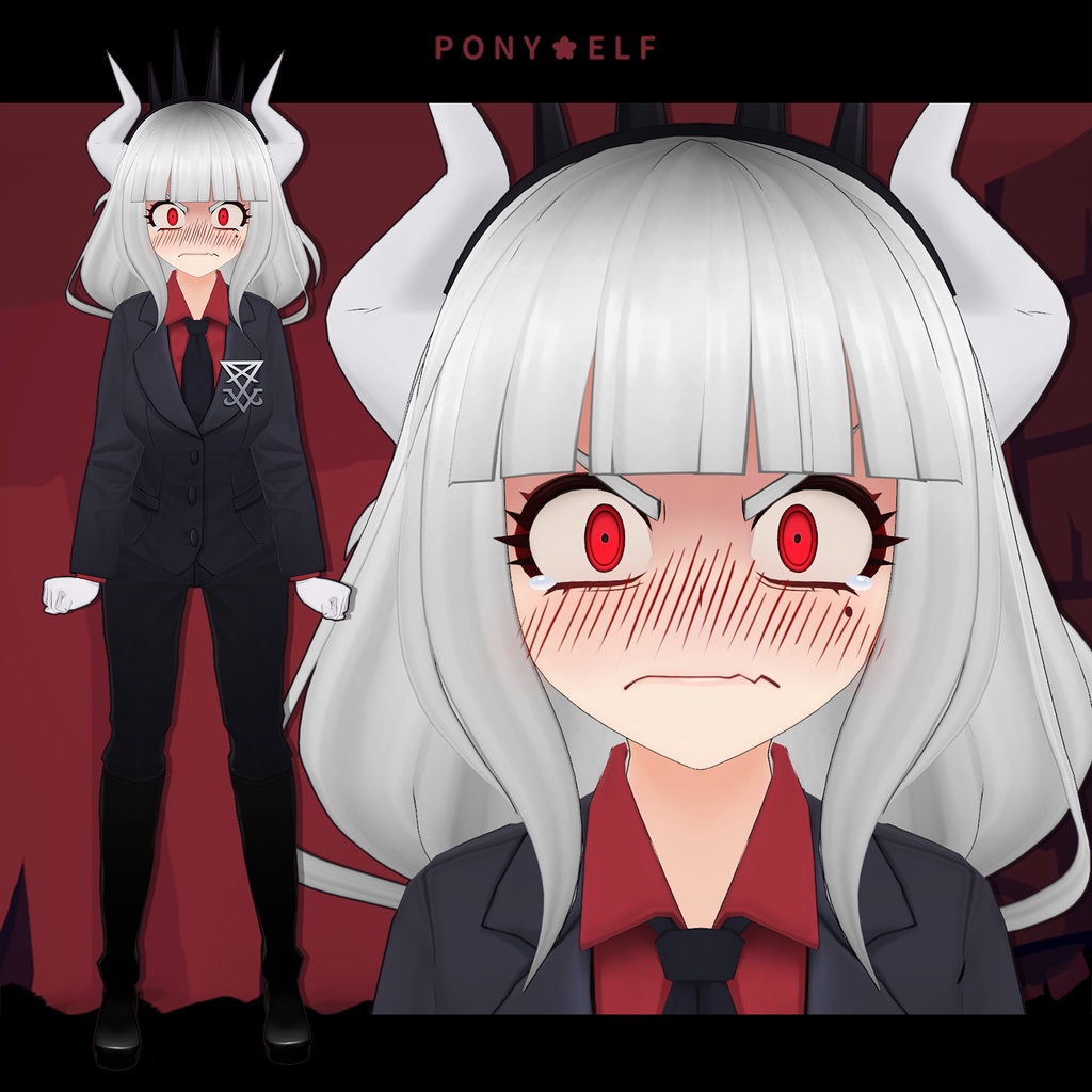 【VRMモデル】 Helltaker Lucifer Ver. 1.5.3 (ルシファー / 路西法)