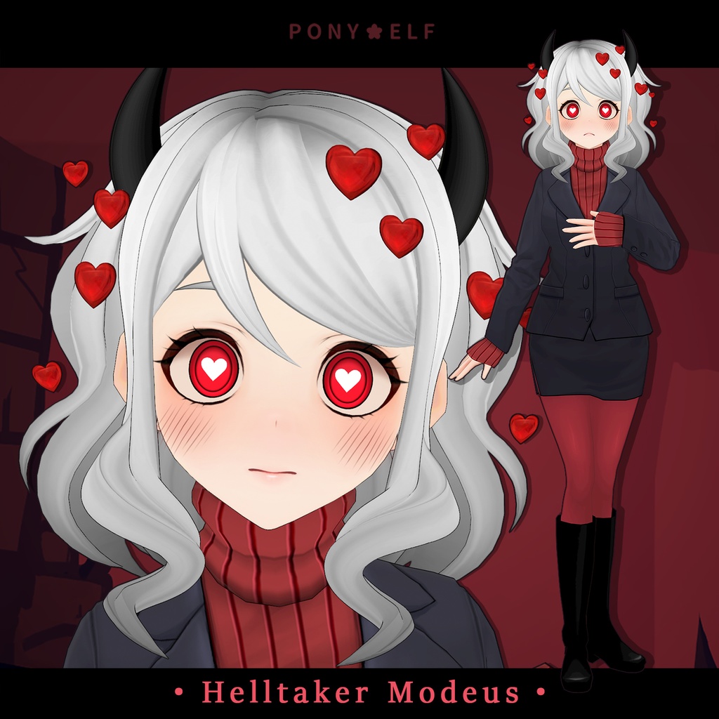 【VRMモデル】 Helltaker Modeus Ver. 1.5.1 (モデウス / 莫蒂斯)