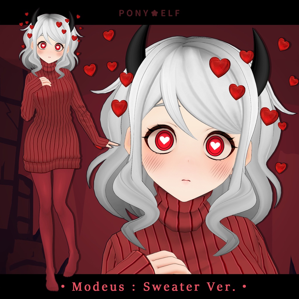 【VRMモデル】 Helltaker Modeus Ver. 1.5.1 (モデウス / 莫蒂斯)