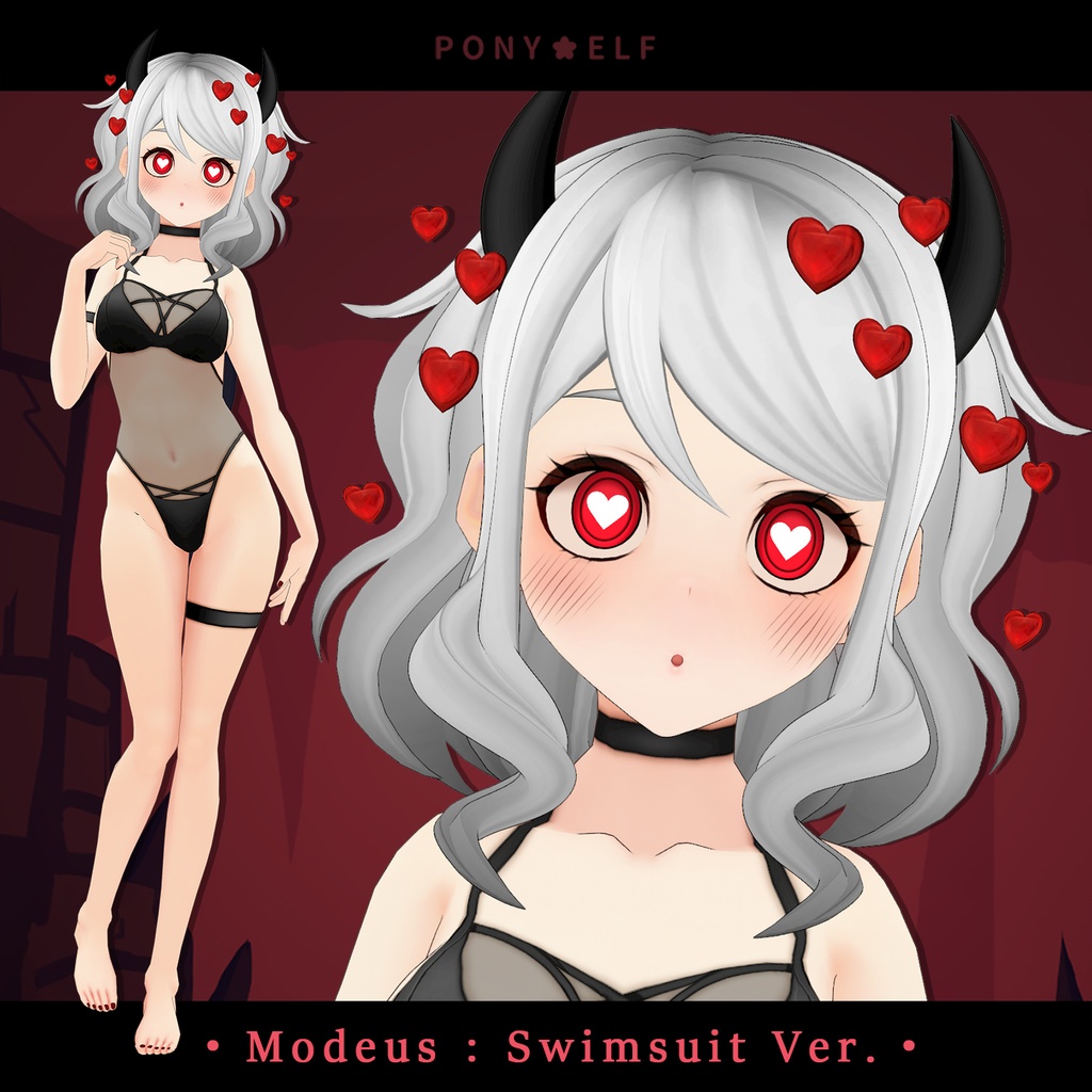【VRMモデル】 Helltaker Modeus Ver. 1.5.1 (モデウス / 莫蒂斯)
