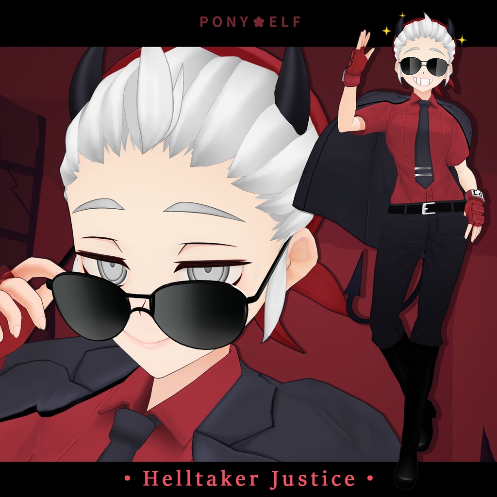 【VRMモデル】 Helltaker Justice / ジャスティス / 正義 Ver. 1.0.0