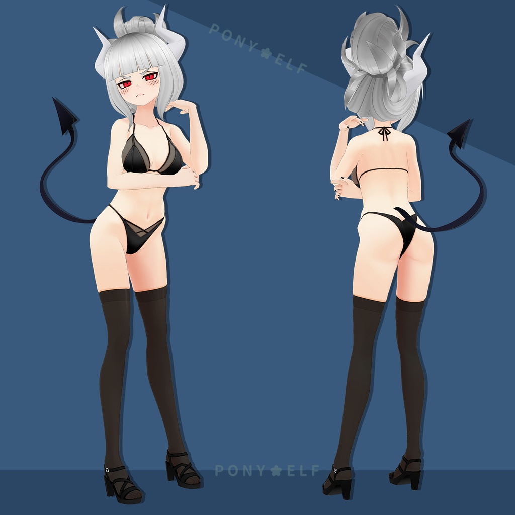 【VRMモデル】 Helltaker Lucifer : Apron Ver. 1.0.1 (ルシファー / 路西法)