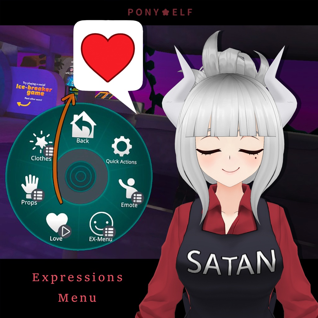 【VRMモデル】 Helltaker Lucifer : Apron Ver. 1.0.1 (ルシファー / 路西法)