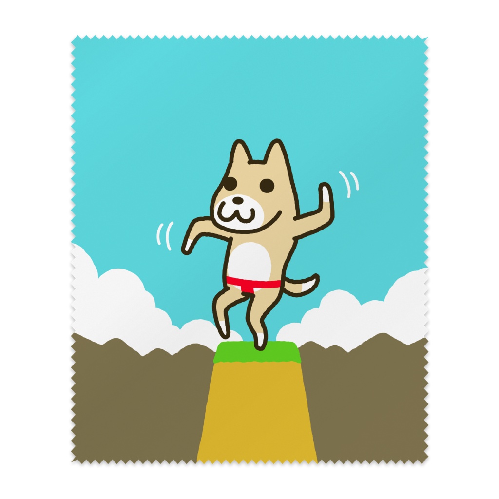 どうぶつめがねふき「おどる犬」