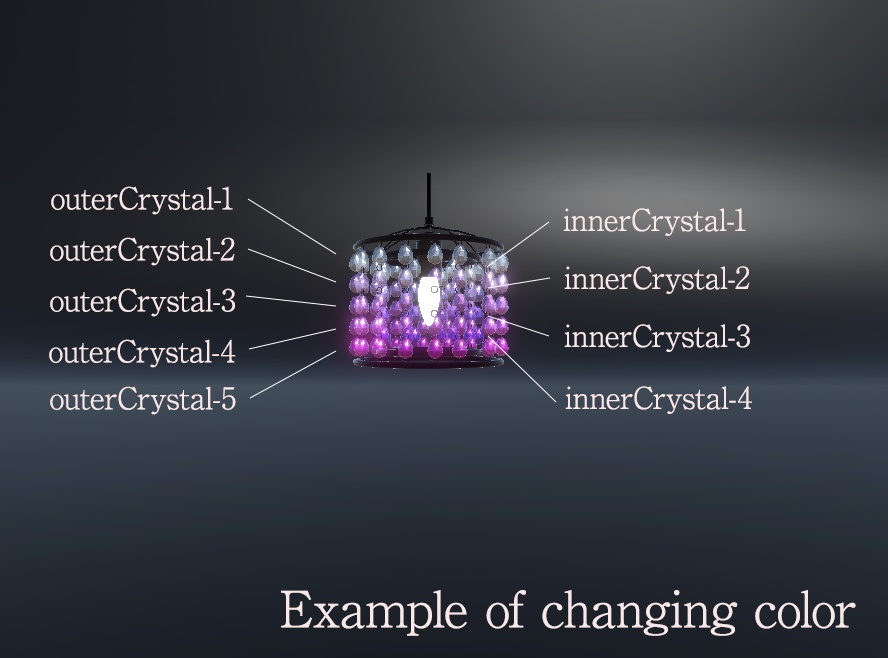 クリスタルのペンダントライト