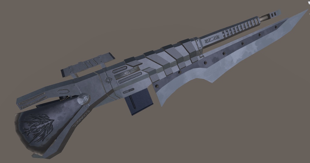 『3Dモデル』NORA_gunsword『VRChat向け』