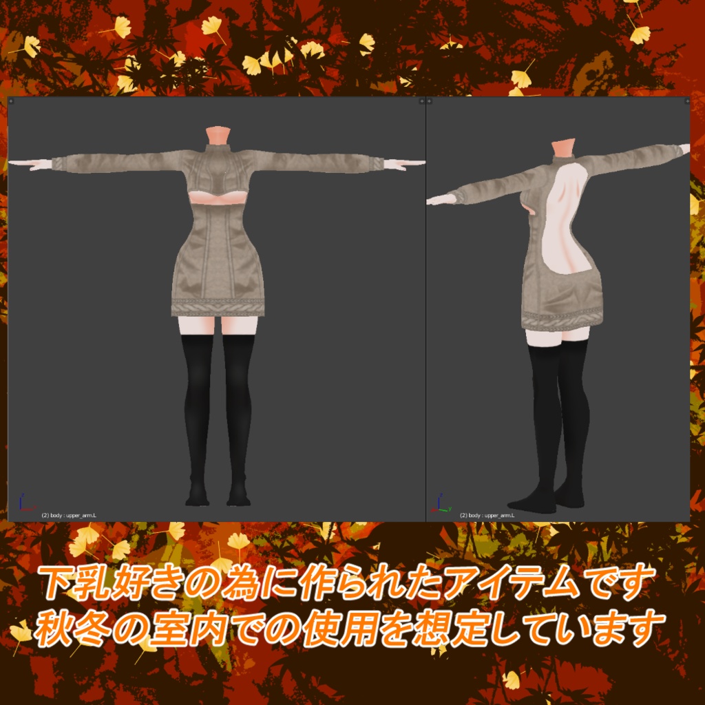 南半球の見えるセーター「ますきゃっとぷらす対応」