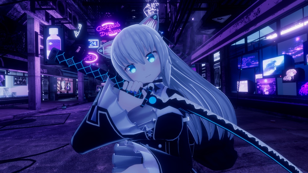 「のらきゃっと3周年記念」アンドロイド戦闘用刀「緋猫」