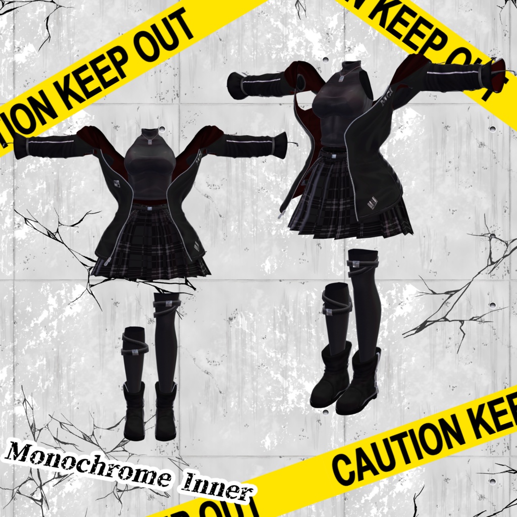 「多数アバター対応」Monochrome Inner