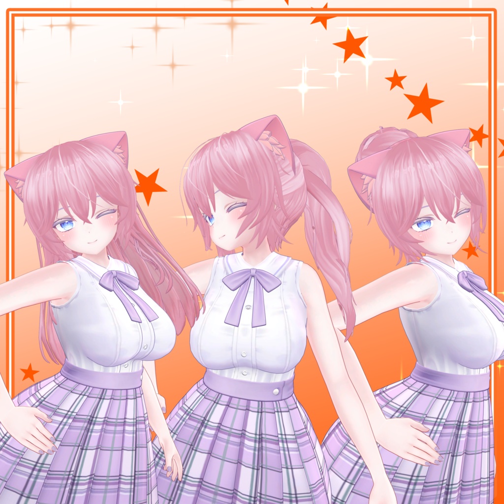 「5アバター対応」元気なあの子の髪型