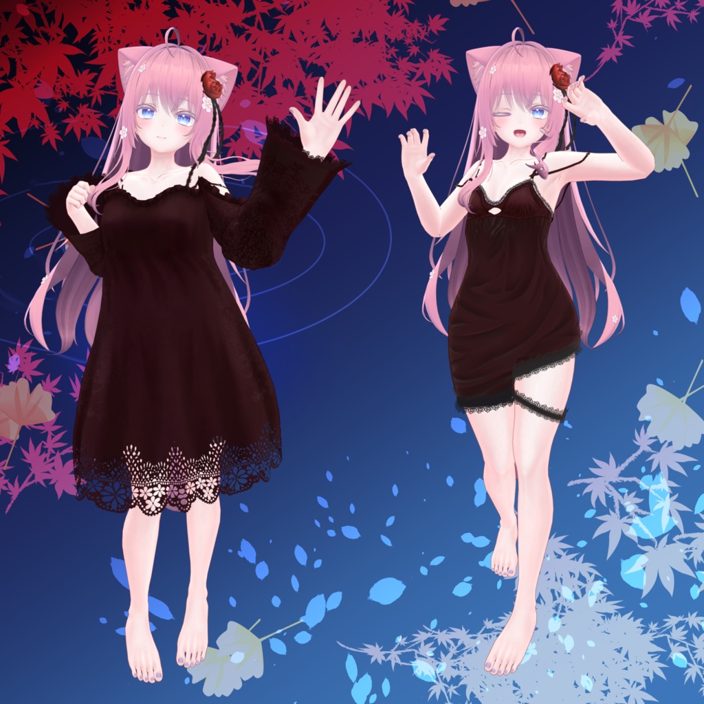 9アバター対応「秋夜のネグリジェ」