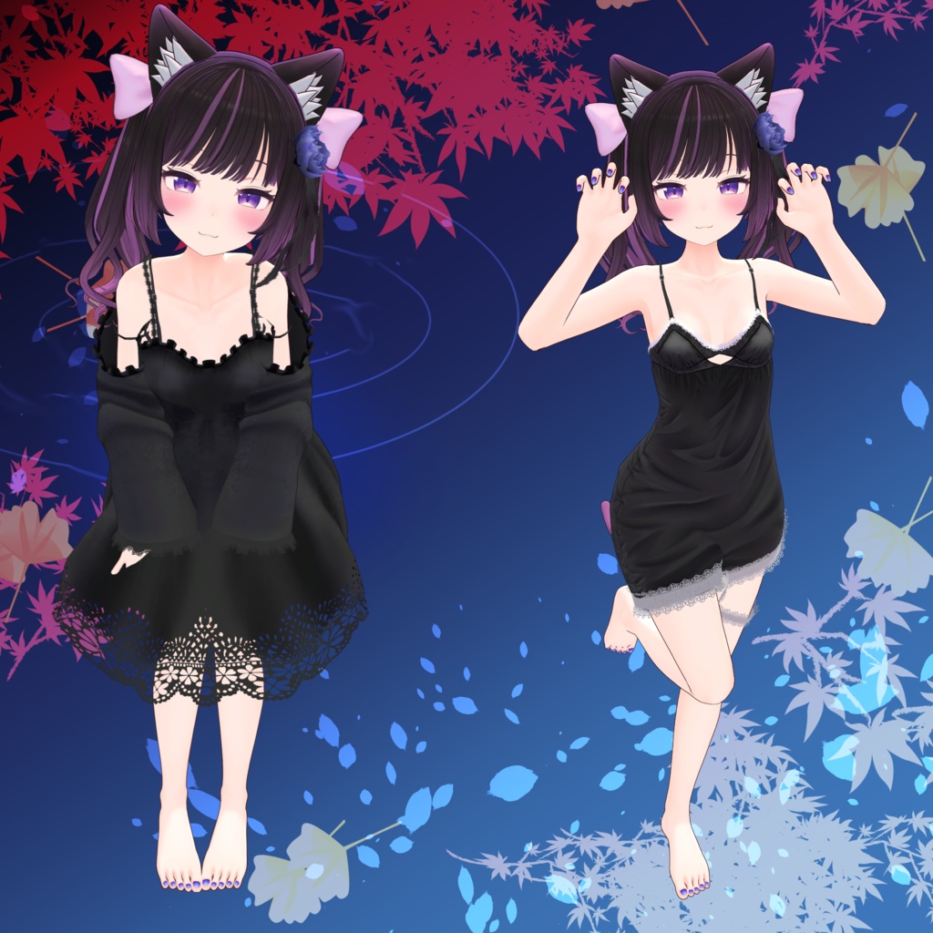 9アバター対応「秋夜のネグリジェ」