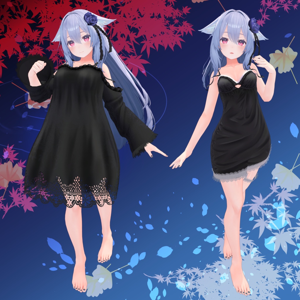 9アバター対応「秋夜のネグリジェ」