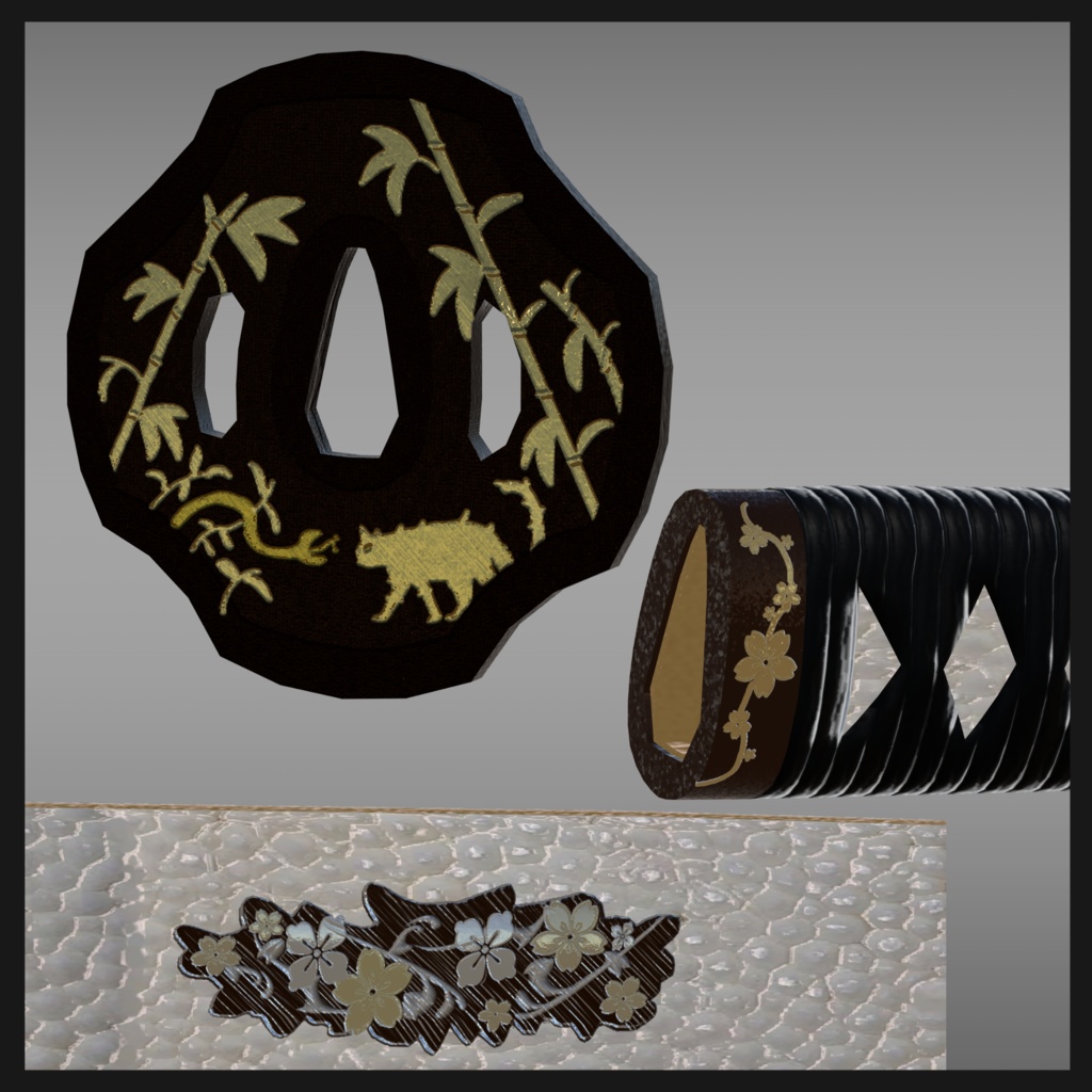 長巻 逆毛猫「ModularAvatar対応・抜刀ギミック付属」