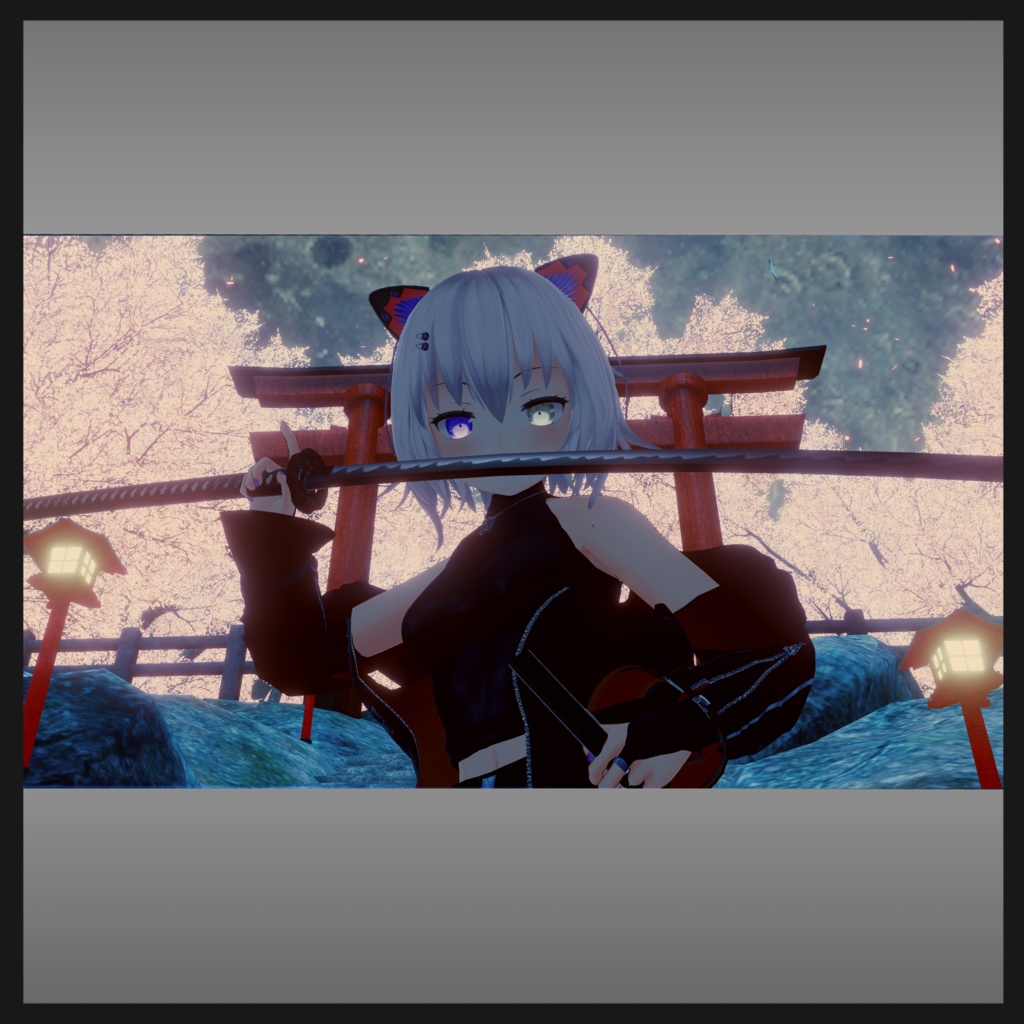 長巻 逆毛猫「ModularAvatar対応・抜刀ギミック付属」