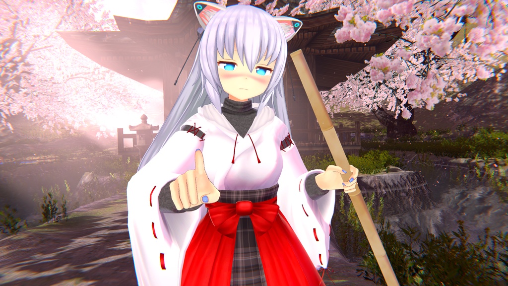 「多数アバター対応」緋袴パーカー