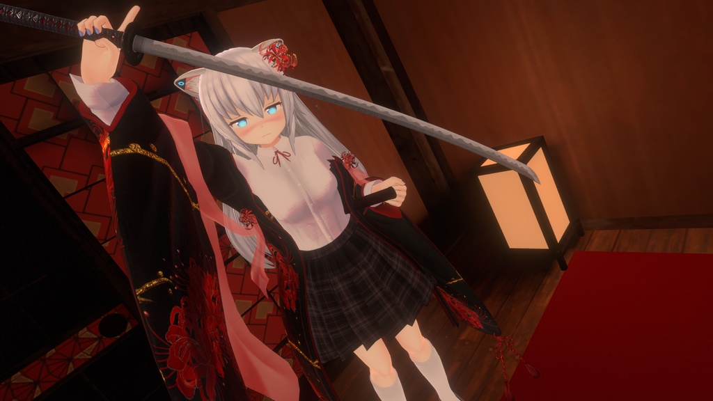 MA対応抜刀ギミック付き「打刀 斑銀猫」